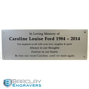 Stainless Plaque In Loving Memory 